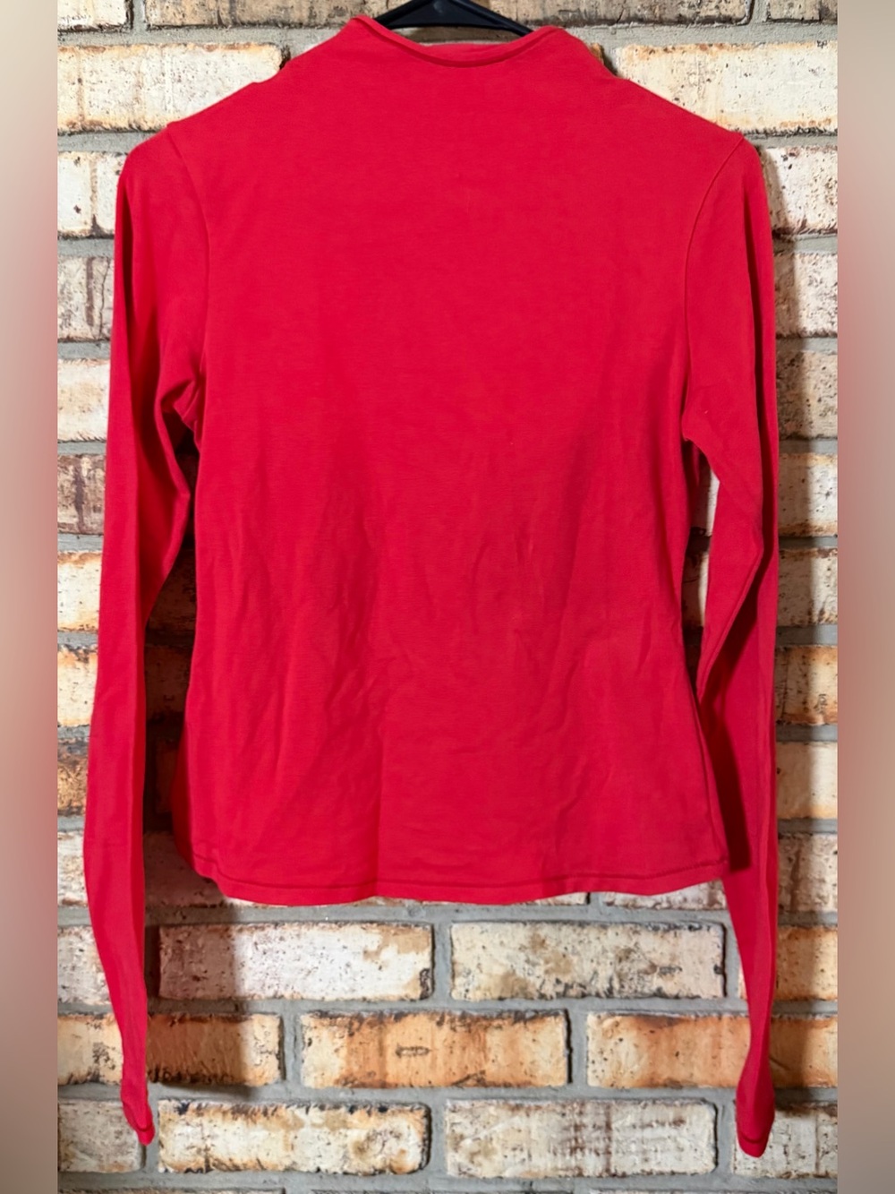 SKIMS red mock neck long sleeve top L